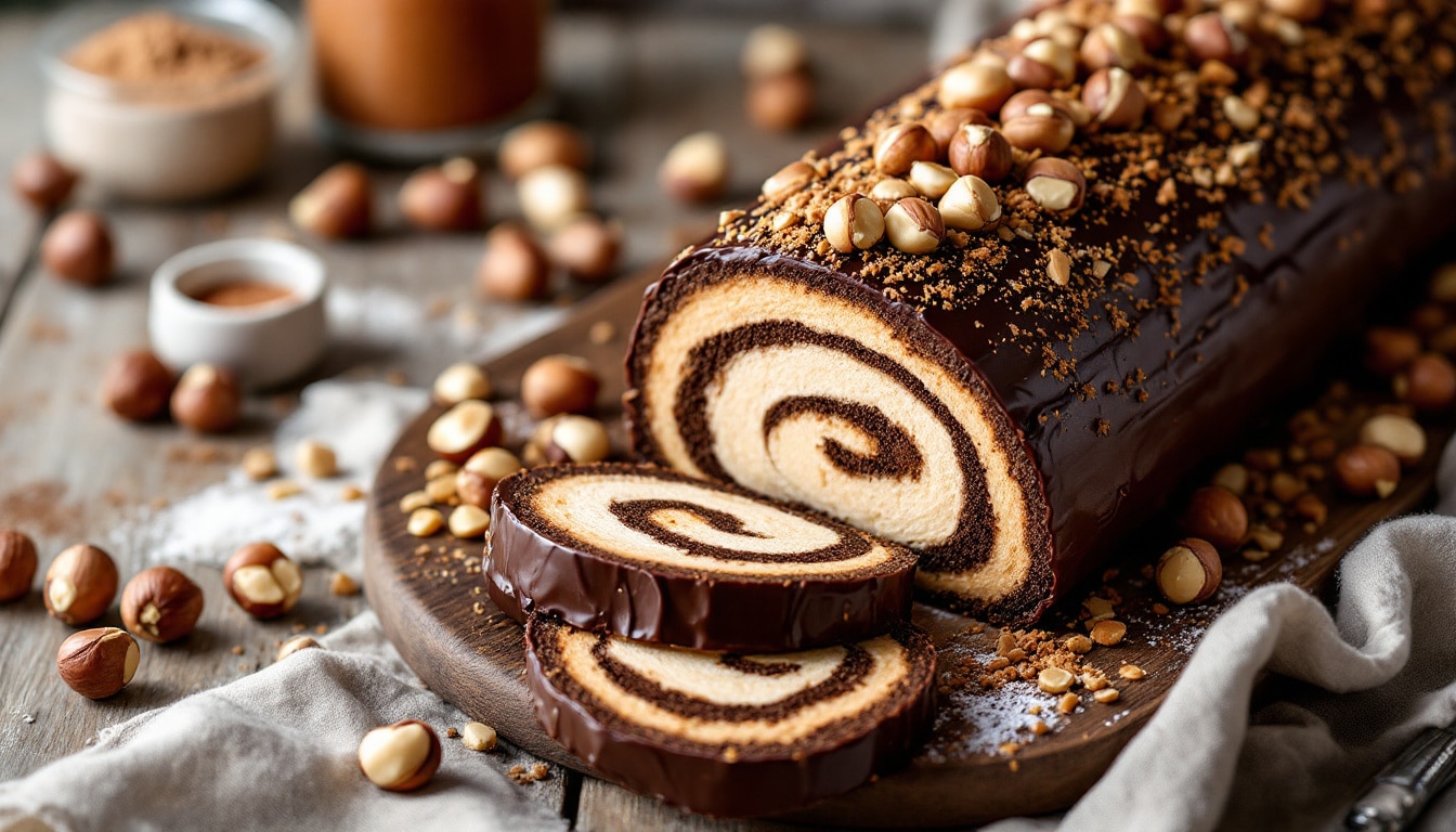 découvrez notre recette facile et gourmande de bûche praliné maison, parfaite pour régaler vos proches lors des fêtes. un dessert élégant et savoureux à confectionner soi-même.