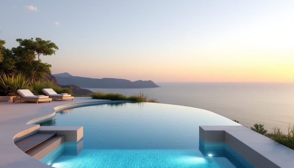 découvrez notre expertise en design et installation de piscines infinity, pour une piscine sans bordure offrant une vue imprenable et une élégance contemporaine.