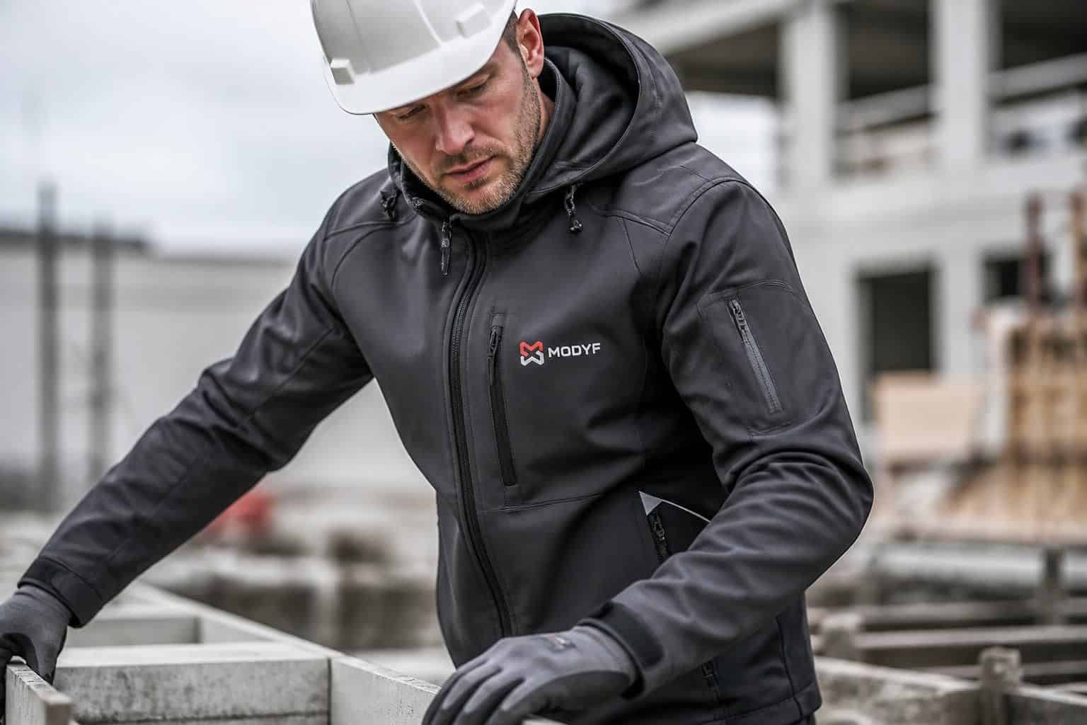découvrez la veste de travail softshell modyf, alliant résistance et confort pour vous accompagner dans toutes vos tâches professionnelles.