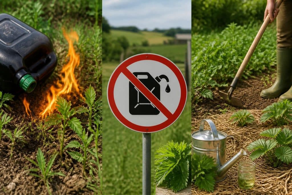 découvrez les risques liés à l'utilisation du gasoil pour désherber, les interdictions en vigueur, et explorez des alternatives efficaces et écologiques pour un jardin sain.
